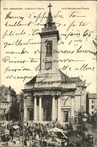 Besancon Doubs Eglise Saint Pierre Marche aux Fleurs Kat. Besancon