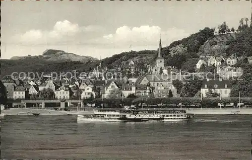 Linz Rhein Teilansicht Ausflugsschiffe Kat. Linz am Rhein