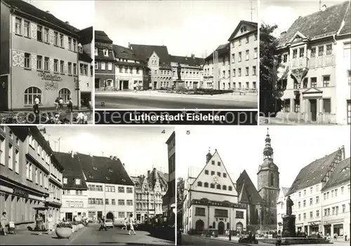 Eisleben Lutherstadt Ratskeller B?rgerhaus Markt August Bebel Plan Kat. Eisleben