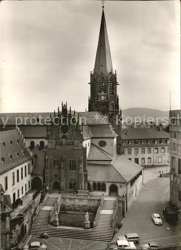 Aschaffenburg Main mit Basilika Kat. Aschaffenburg