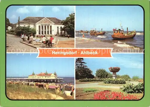 Heringsdorf Ostseebad Usedom Ahlbeck Kulturhaus Strand Seebruecke Kat. Heringsdorf