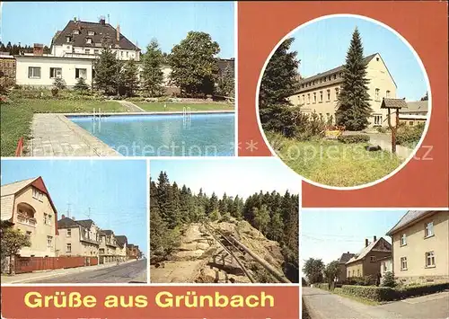 Gruenbach Vogtland Ferienheime Geschwister Scholl und Louis Mueller Falkensteiner Strasse Wendelstein Kat. Gruenbach Vogtland