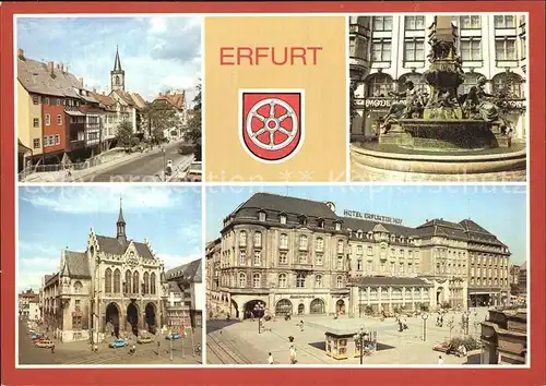 Eisenach Thueringen Kraemerbruecke Monumentalbrunnen Hotel Erfurter Hof Kat. Eisenach