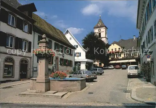 Kandern Strassenpartie Dorfbrunnen Kat. Kandern