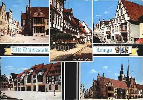 Lemgo Mittelstrasse Markt Kirchplatz Kat. Lemgo