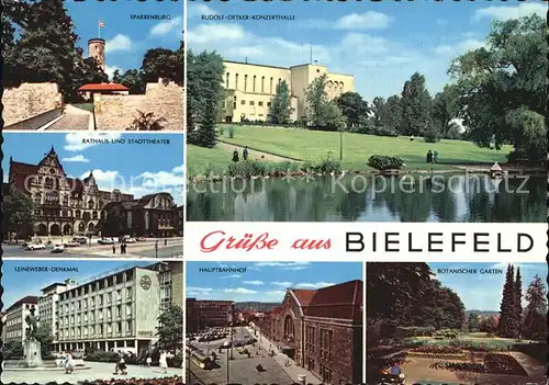 Bielefeld Sparrenburg Rudolf Oetker Konzerthalle Rathaus Theater  Kat. Bielefeld