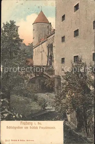 Freiberg Sachsen Schloss Freudenstein Schlossgraben Kat. Freiberg