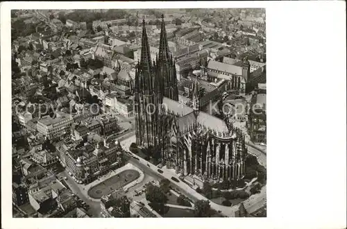 Koeln Rhein Dom Fliegeraufnahme Kat. Koeln