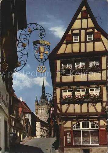 Bad Wimpfen Salzgasse mit Blauem Turm Fachwerk Kat. Bad Wimpfen