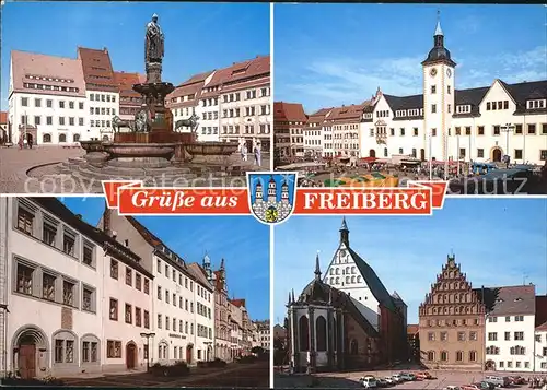 Freiberg Sachsen Obermarkt Petersstrasse Dom Kat. Freiberg