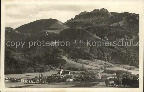 Niederaschau Chiemgau mit Kampenwand Kat. Aschau i.Chiemgau