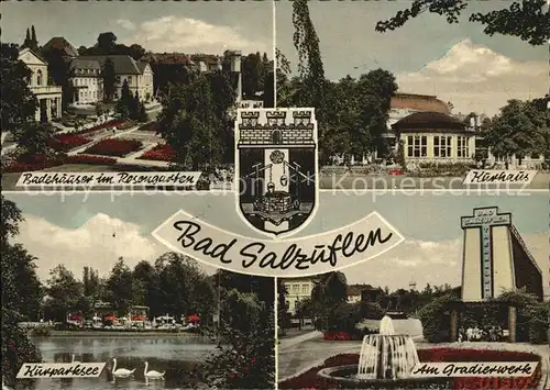 Bad Salzuflen Gradierwerk Kurparksee Kurhaus Badehaeuser Kat. Bad Salzuflen