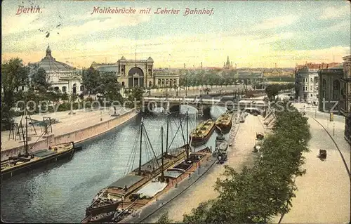 Berlin Moltkebruecke mit Lehrter Bahnhof Kat. Berlin