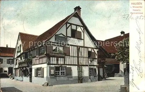 Hausen Wiesental Hebel Heimatshaus Kat. Hausen im Wiesental