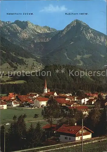 Fischen Allgaeu mit Nebelhorn Rubihorn Kat. Fischen i.Allgaeu