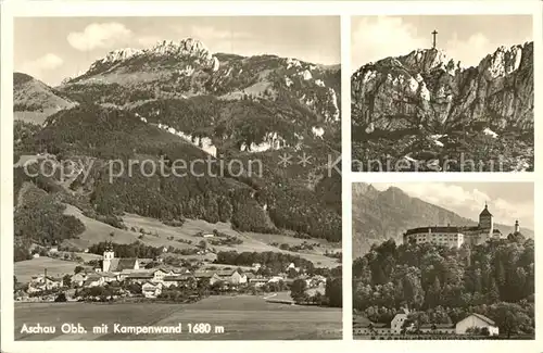 Aschau Chiemgau Kampenwand Schloss Gipfelkreuz Kat. Aschau i.Chiemgau