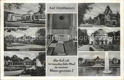 Bad Oeynhausen Badehaeuser Brunnenhalle Kurhaus Theater Badezelle Kat. Bad Oeynhausen