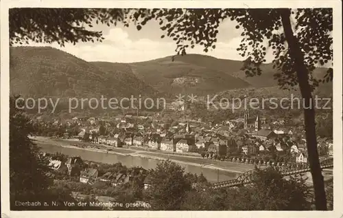 Eberbach Baden Blick von der Marienhoehe Kat. Eberbach