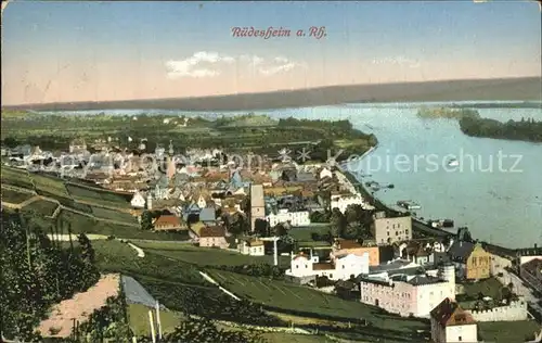 Ruedesheim Rhein Panorama Kat. Ruedesheim am Rhein