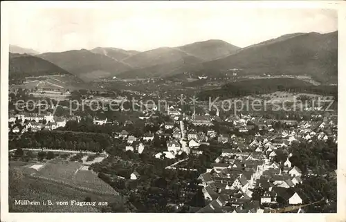 Muellheim Baden Fliegeraufnahme Kat. Muellheim