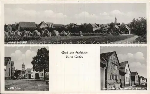 Holzheim Giessen Gesamt Dorfpartie Warenhandlung Backes Kat. Pohlheim