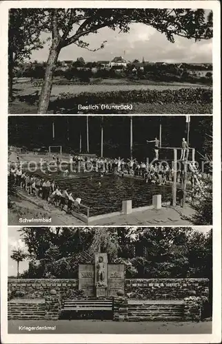 Beulich Schwimmbad Kriegerdenkmal Kat. Beulich