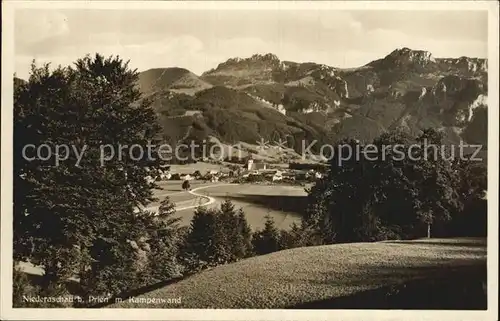 Niederaschau Chiemgau mit Kampenwand Kat. Aschau i.Chiemgau