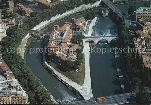 Roma Rom Fliegeraufnahme Tiberinsel Kat. 