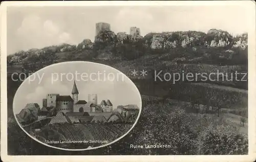 Landskron Kaernten Ruine Landskron Schloss vor der Zerstoerung Kat. Villach