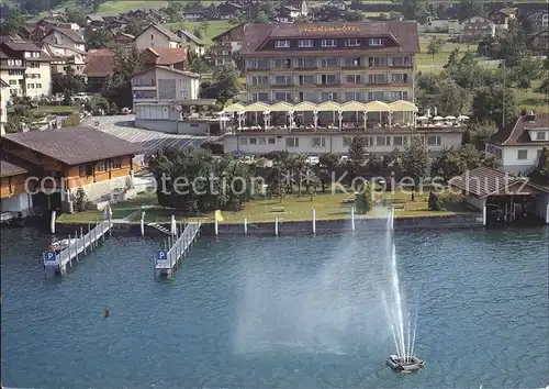 Beckenried Vierwaldstaettersee Sternen Hotel am See Fliegeraufnahme