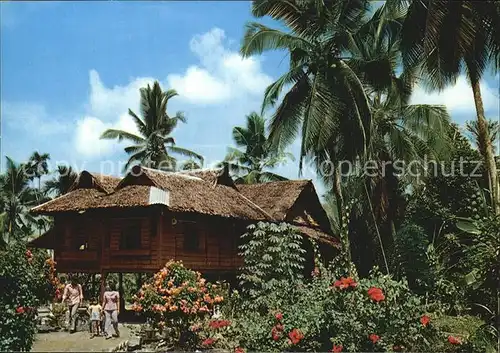 Malaysia Malaya Typical Malay thatch house Kat. Malaysia