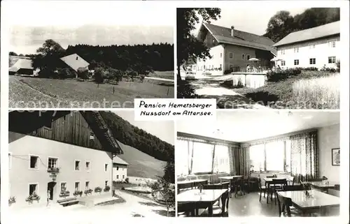 Nussdorf Attersee Pension Hemetsberger Gastraum Kat. Nussdorf am Attersee