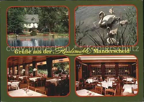 Manderscheid Eifel Restaurant Heidsmuehle  Kat. Manderscheid