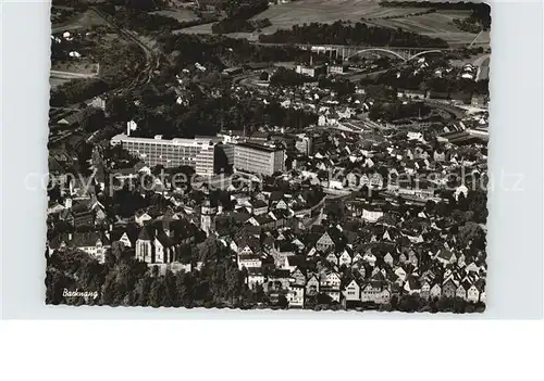 Backnang Stiftskirche Stadt Turm Telefunkenwerke Viadukt Fliegeraufnahme Kat. Backnang