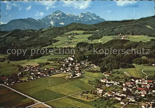 Ainring Fliegeraufnahme mit Ulrichshoegl Kat. Ainring