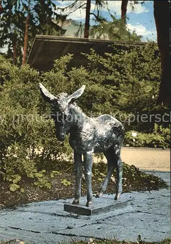 Badenweiler Esel Denkmal Bronze Kurpark Kat. Badenweiler