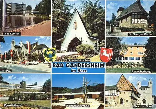 Bad Gandersheim Brunnenhaeuschen Dom Seekurheim Jugendherberge  Kat. Bad Gandersheim