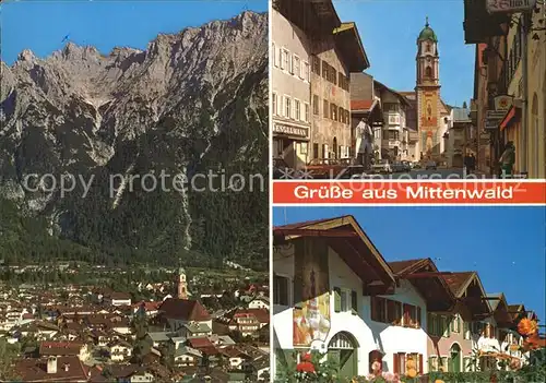 Mittenwald Bayern Karwendelgebirge Obermarkt Dekan Karl Platz Kat. Mittenwald