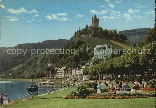 Cochem Mosel Schloss Uferpromenade Kat. Cochem