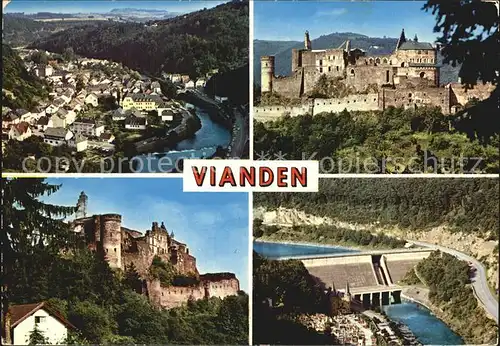 Vianden Panorama Schloss Stauwehr