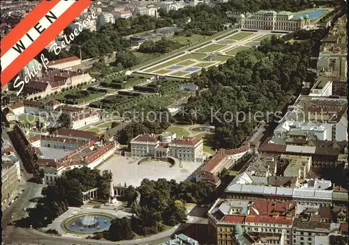 Wien Fliegeraufnahme Belvedere Kat. Wien