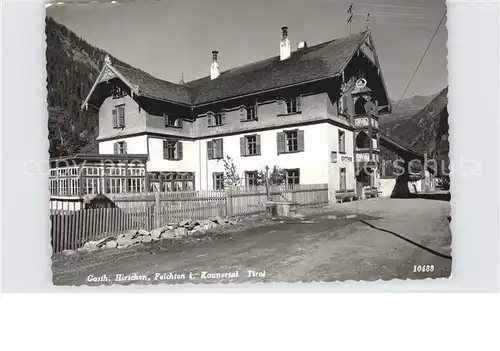 Feichten Kaunertal Gasthaus Hirschen Kat. Tirol