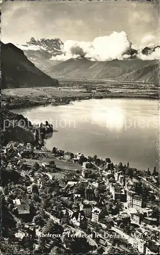 Montreux VD Territet et les Dents du Midi Kat. Montreux