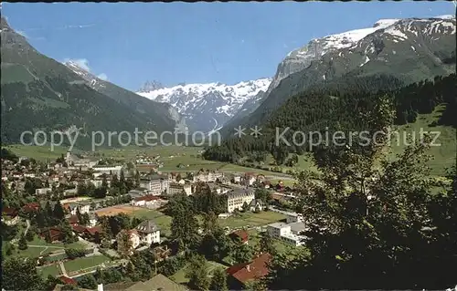 Engelberg OW Panorama mit Titlis Kat. Engelberg