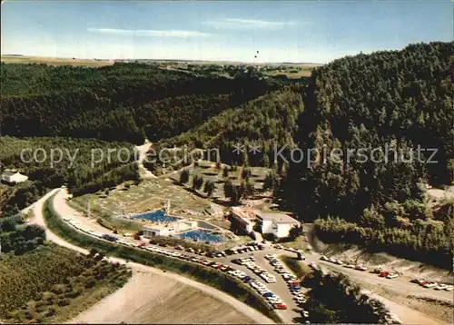 Leiwen Trier Saarburg Fliegeraufnahme Freibad Zummeth?he Kat. Leiwen