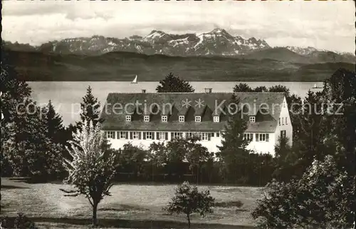 Friedrichshafen Bodensee Gustav Werner Stift mit Blick zu den Schweizer Alpen Kat. Friedrichshafen