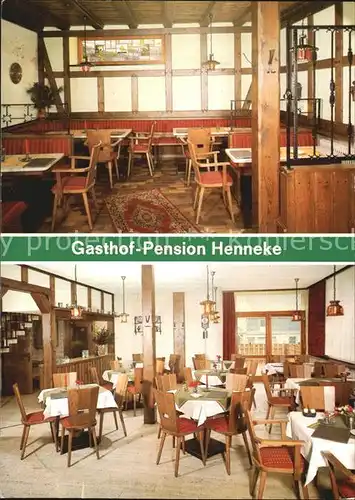 Gellinghausen Gasthof Pension Henneke Gaststube Kat. Schmallenberg