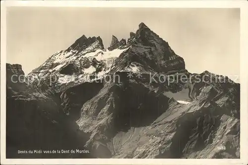 Dents du Midi vues de la Dent de Morcles Kat. Dents du Midi