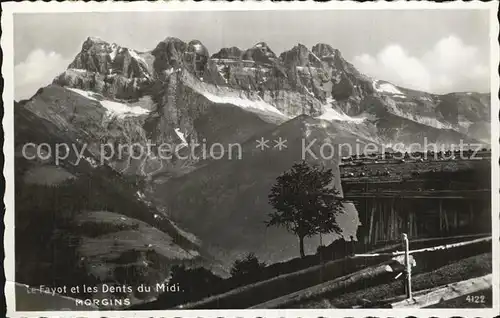 Morgins Le Fayot et les Dents du Midi Kat. Morgins