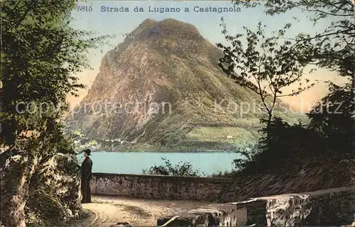 Lugano TI Strada da Lugano a Castagnola Kat. Lugano